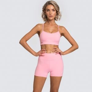 Excel Sculpt Thin-Strap Crop - Pastel Pink